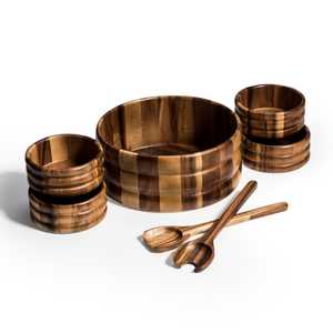 EarthGrain | Wooden Salad Bowl Set |