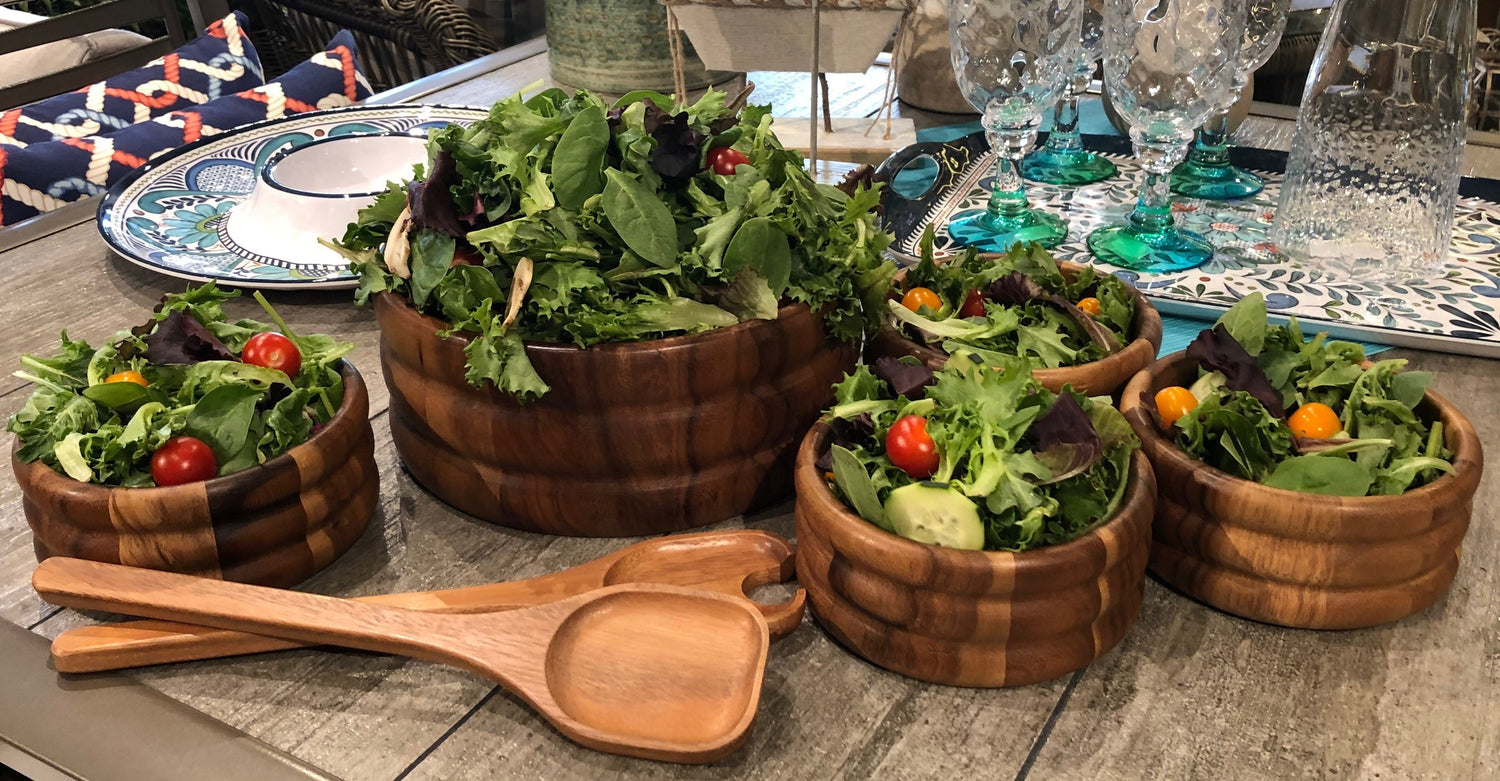 EarthGrain | Wooden Salad Bowl Set |